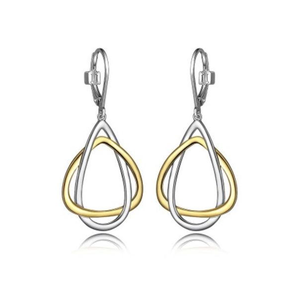 Silver and Yellow Gold Earrings Bluestone Jewelry Tahoe City, CA