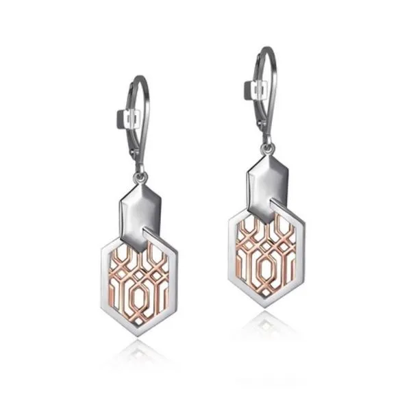 Silver & Rose Gold Earrings with Rubies Bluestone Jewelry Tahoe City, CA