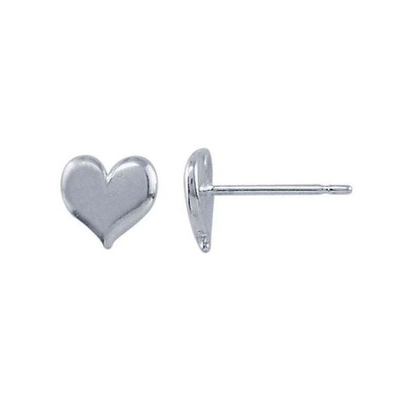 Sterling Silver Heart Stud Earrings Bluestone Jewelry Tahoe City, CA