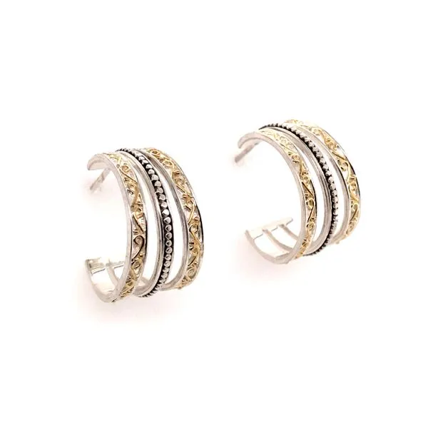 Silver & Gold Hoop Earrings Image 2 Bluestone Jewelry Tahoe City, CA