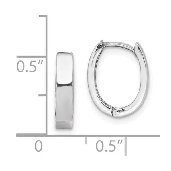 Sterling Silver with Rhodium Plating Huggie Earrings Image 3 Bluestone Jewelry Tahoe City, CA