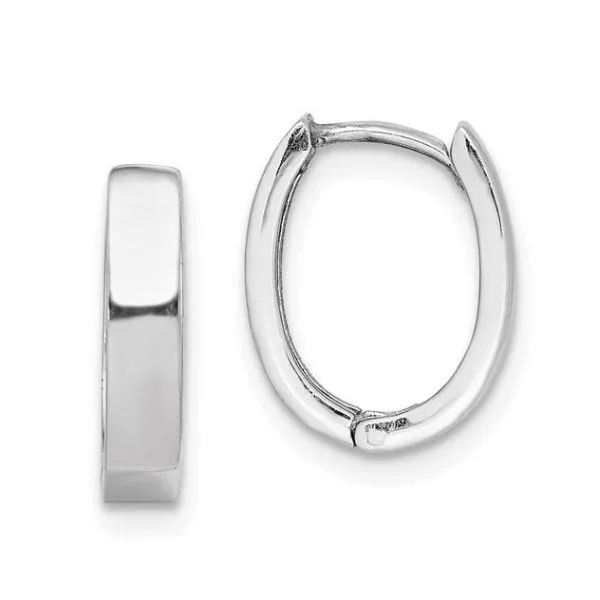 Sterling Silver with Rhodium Plating Huggie Earrings Bluestone Jewelry Tahoe City, CA