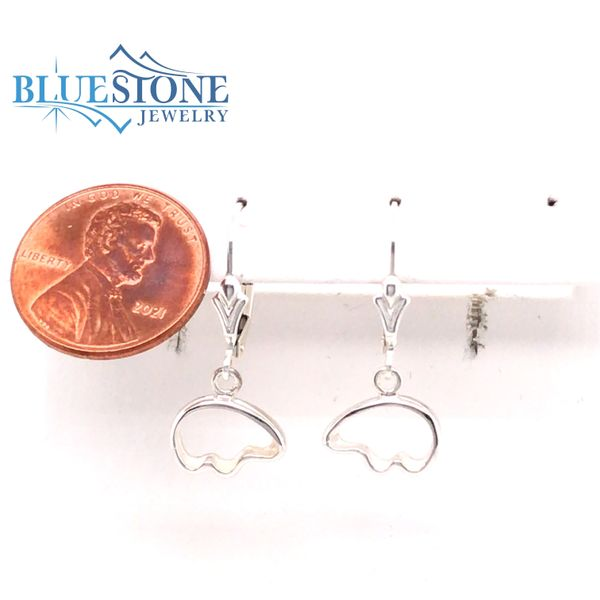 Sterling Silver Bear Outline Lever Back Earrings Image 3 Bluestone Jewelry Tahoe City, CA