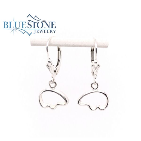 Sterling Silver Bear Outline Lever Back Earrings Bluestone Jewelry Tahoe City, CA