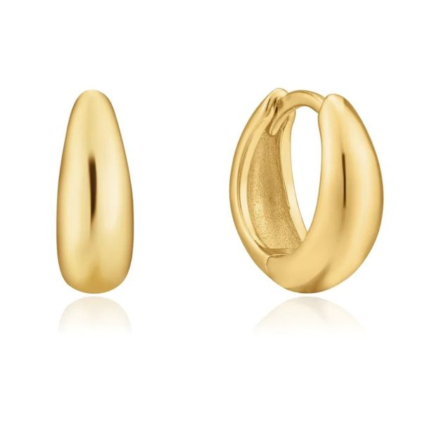 Gold Plated Huggie Hoop Earrings Bluestone Jewelry Tahoe City, CA
