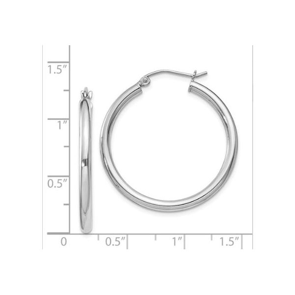 Sterling Silver 2.5mm Hoop Earrings- 31mm x 31mm Image 2 Bluestone Jewelry Tahoe City, CA