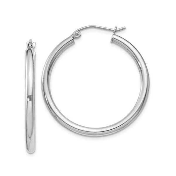 Sterling Silver 2.5mm Hoop Earrings- 31mm x 31mm Bluestone Jewelry Tahoe City, CA