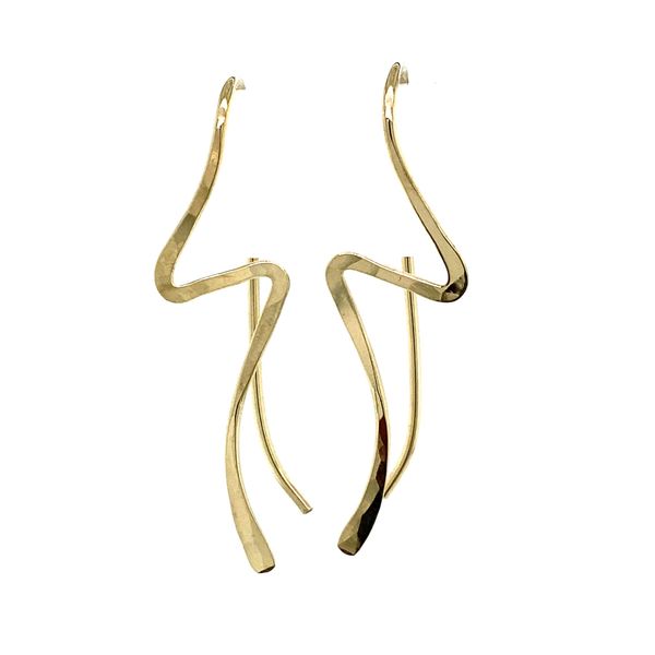 Yellow Gold Filled Threader Earrings Image 2 Bluestone Jewelry Tahoe City, CA