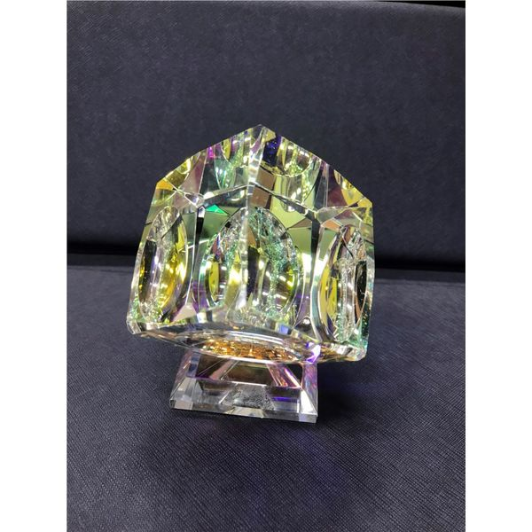 Cyrstal Glass Cube on base- 2.4 Inches Wide Image 2 Bluestone Jewelry Tahoe City, CA