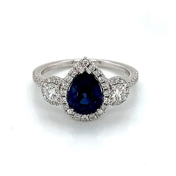 Diamond & Sapphire Engagement Ring Blue Water Jewelers Saint Augustine, FL