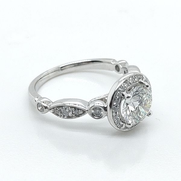 1.30TCW ROUND DIAMOND WHITE GOLD ENGAGEMENT RING Image 2 Blue Water Jewelers Saint Augustine, FL