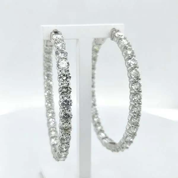 Barry Davidson Inc 14K White Gold Diamond Earrings Blue Water Jewelers Saint Augustine, FL