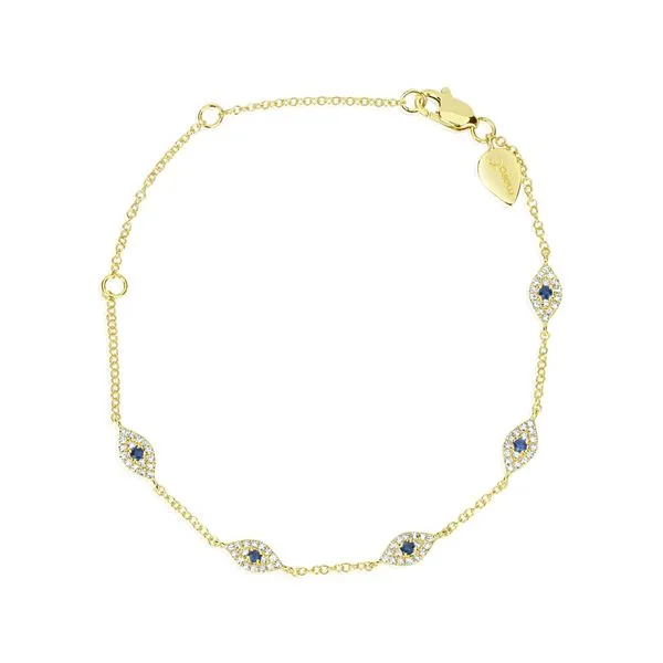 Meirat 14K Yellow Gold Colored Stone Bracelet Blue Water Jewelers Saint Augustine, FL