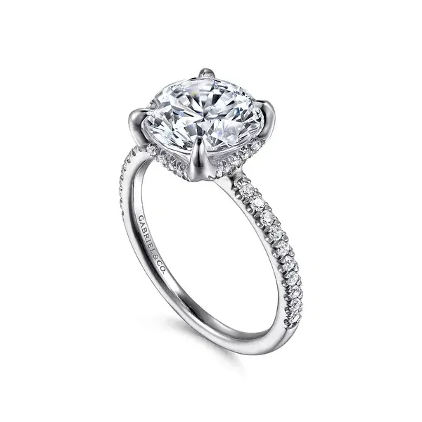 Gabriel & Co 14K White Gold Diamond Semi-mount Ring Blue Water Jewelers Saint Augustine, FL