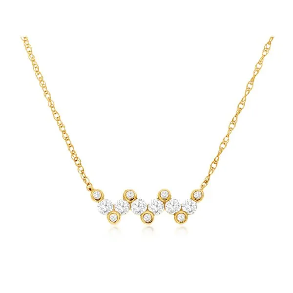 ROYAL JEWELRY MFG, INC. 14K Yellow Gold Diamond Necklace Blue Water Jewelers Saint Augustine, FL
