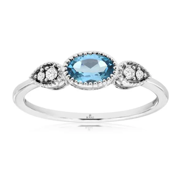 ROYAL JEWELRY MFG, INC. 14K White Gold Ring Blue Water Jewelers Saint Augustine, FL