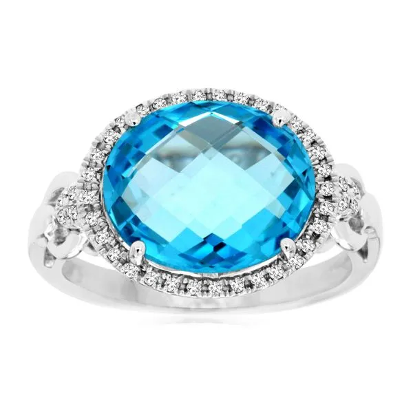 ROYAL JEWELRY MFG, INC. 14K White Gold Ring Blue Water Jewelers Saint Augustine, FL