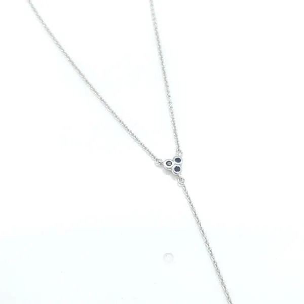 AUTHENTIC GEM IMPORTS 14K White Gold Colored Stone Necklace Blue Water Jewelers Saint Augustine, FL