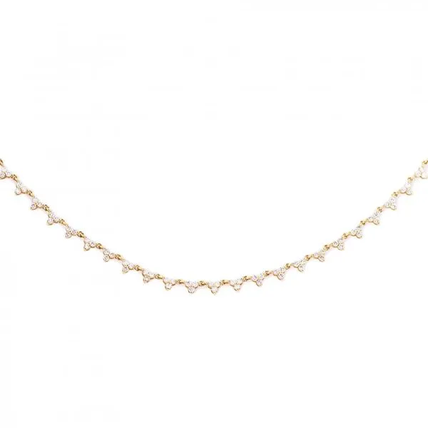 AUTHENTIC GEM IMPORTS 14K Yellow Gold Diamond Necklace Blue Water Jewelers Saint Augustine, FL