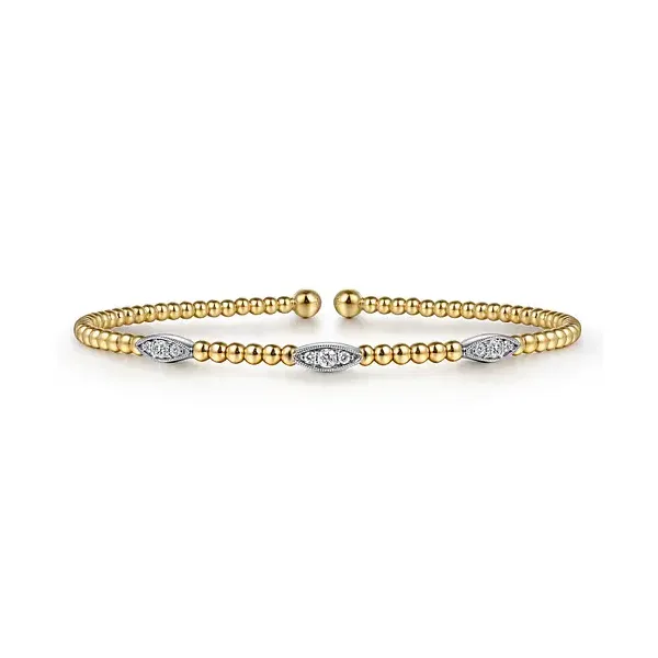 Gabriel & Co 14K Yellow Gold Diamond Bracelet Blue Water Jewelers Saint Augustine, FL