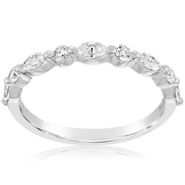 DIAMONDS FOREVER OF USA INC 14K White Gold Wedding Band Blue Water Jewelers Saint Augustine, FL