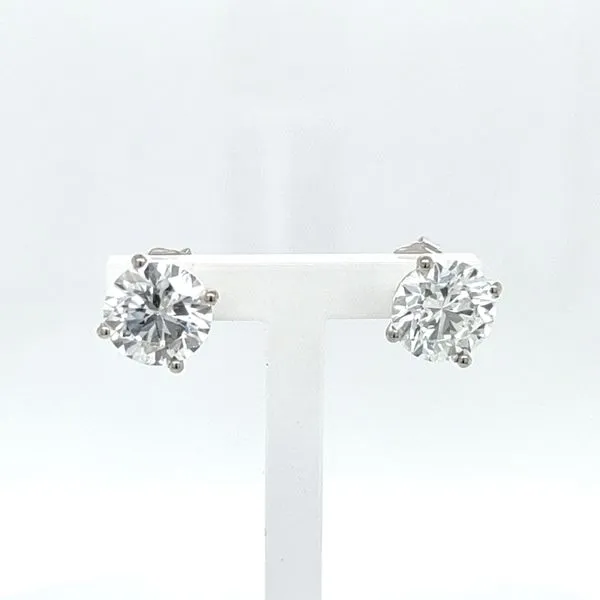 GEORGIA CARBON LAB 14K White Gold Stud Earrings Blue Water Jewelers Saint Augustine, FL