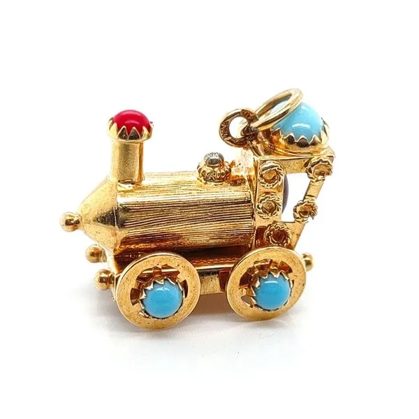 Blue Water Yellow Gold Pendant Blue Water Jewelers Saint Augustine, FL