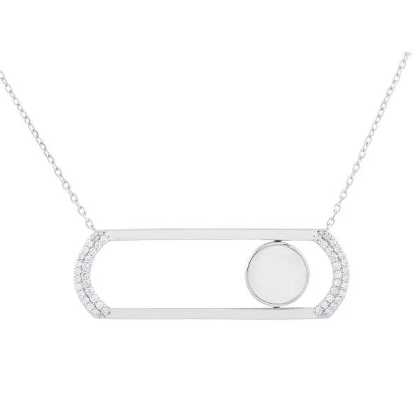 Sophia by Design 14K White Gold Colored Stone Necklace Blue Water Jewelers Saint Augustine, FL