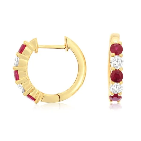 ROYAL JEWELRY MFG, INC. 14K Yellow Gold Colored Stone Earrings Blue Water Jewelers Saint Augustine, FL