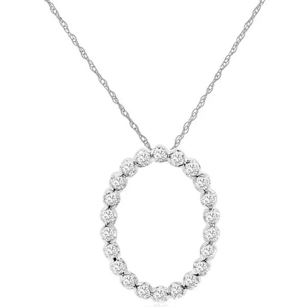 ROYAL JEWELRY MFG, INC. 14K White Gold Diamond Necklace Blue Water Jewelers Saint Augustine, FL