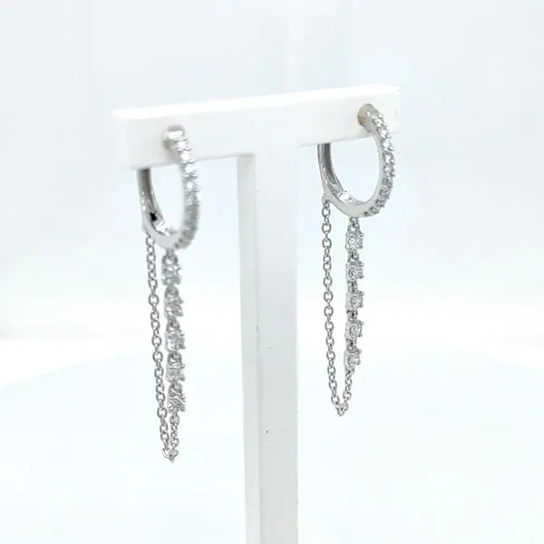 ROYAL JEWELRY MFG, INC. 14K White Gold Diamond Earrings Blue Water Jewelers Saint Augustine, FL