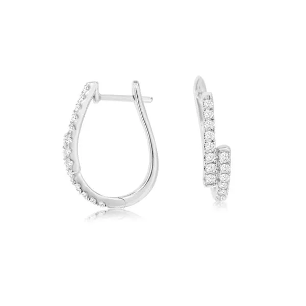 ROYAL JEWELRY MFG, INC. 14K White Gold Diamond Earrings Blue Water Jewelers Saint Augustine, FL