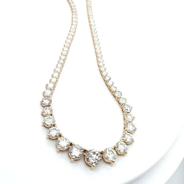 Barry Davidson Inc 14K Yellow Gold Diamond Necklace Blue Water Jewelers Saint Augustine, FL