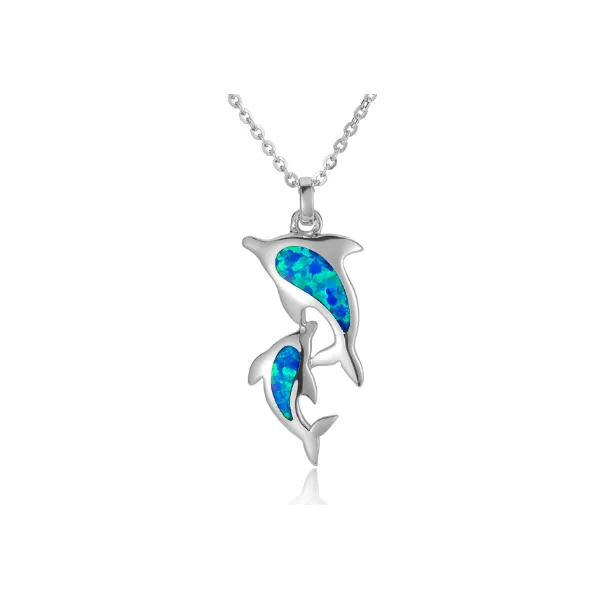 Alamea Sterling Silver Silver Pendant Blue Water Jewelers Saint Augustine, FL