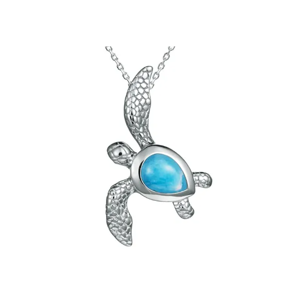 Alamea Sterling Silver Silver Pendant Blue Water Jewelers Saint Augustine, FL