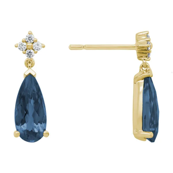 Artistry Ltd. 14K Yellow Gold Colored Stone Earrings Blue Water Jewelers Saint Augustine, FL