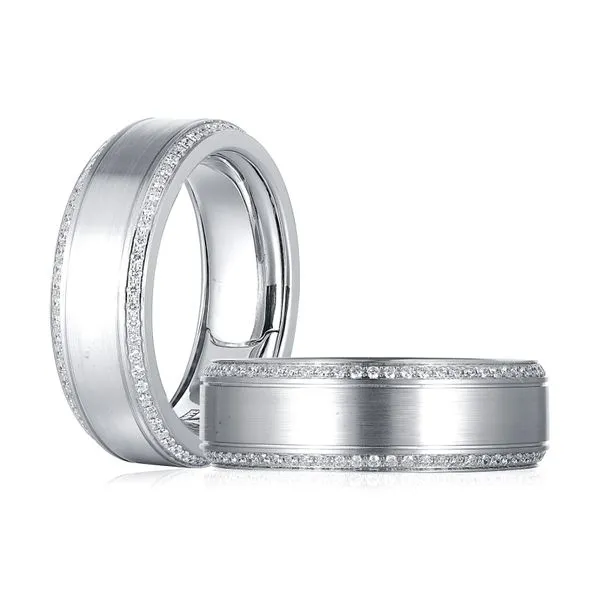 A. Jaffe 14K White Gold Wedding Band Blue Water Jewelers Saint Augustine, FL
