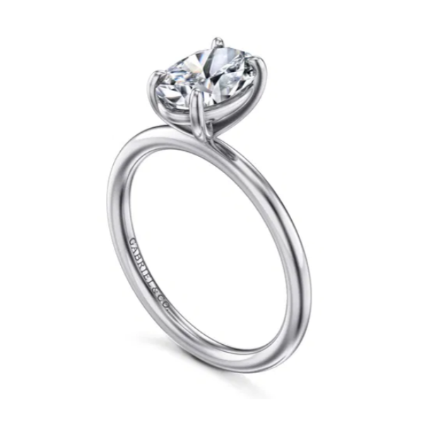 GabCo 14K White Gold Solitaire Engagement Ring Blue Water Jewelers Saint Augustine, FL