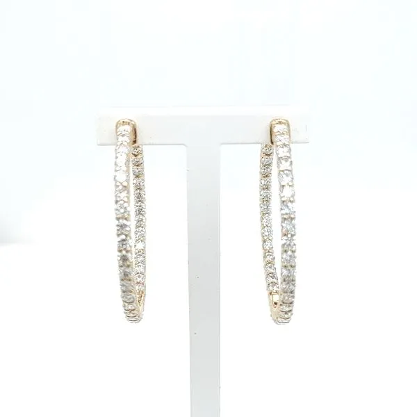 ELAN JEWELS 14K Yellow Gold Diamond Earrings Blue Water Jewelers Saint Augustine, FL