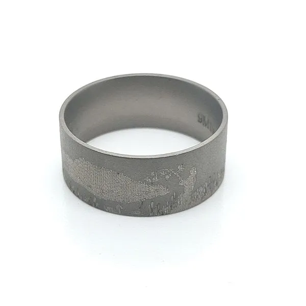 Heavy Stone Titanium Titanium Wedding Band Blue Water Jewelers Saint Augustine, FL