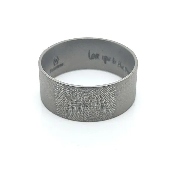 Heavy Stone Titanium Titanium Wedding Band Blue Water Jewelers Saint Augustine, FL