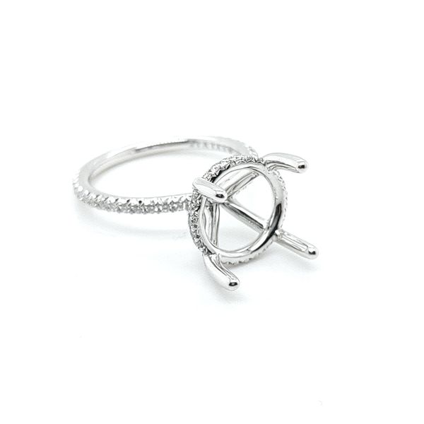 BW 18K White Gold Semi- Mount Blue Water Jewelers Saint Augustine, FL