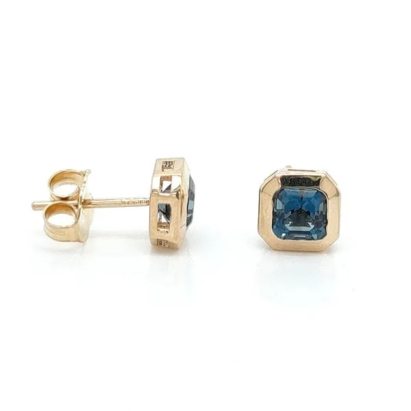 PARAGON COUTURE 14K Yellow Gold Colored Stone Earrings Blue Water Jewelers Saint Augustine, FL