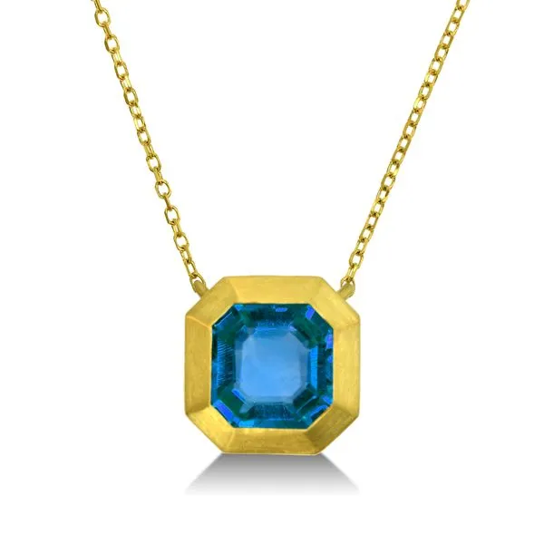 PARAGON COUTURE 14K Yellow Gold Colored Stone Necklace Blue Water Jewelers Saint Augustine, FL
