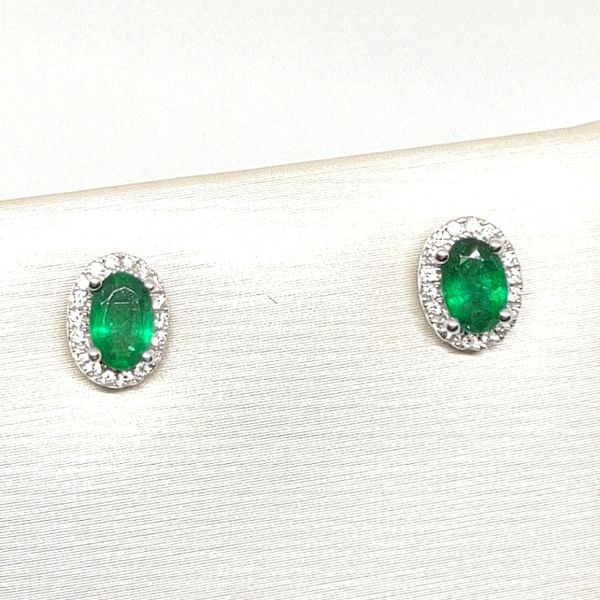 RAJ 18K White Gold Earrings Blue Water Jewelers Saint Augustine, FL