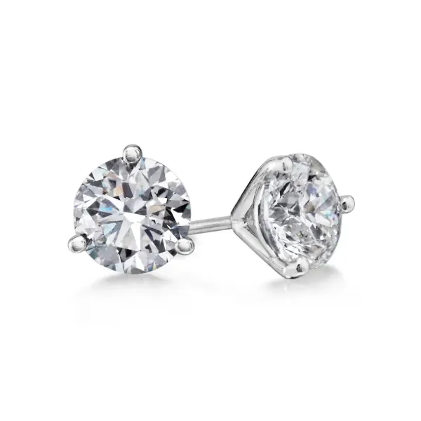 OM JEWELRY INC 14K White Gold Stud Earrings Blue Water Jewelers Saint Augustine, FL