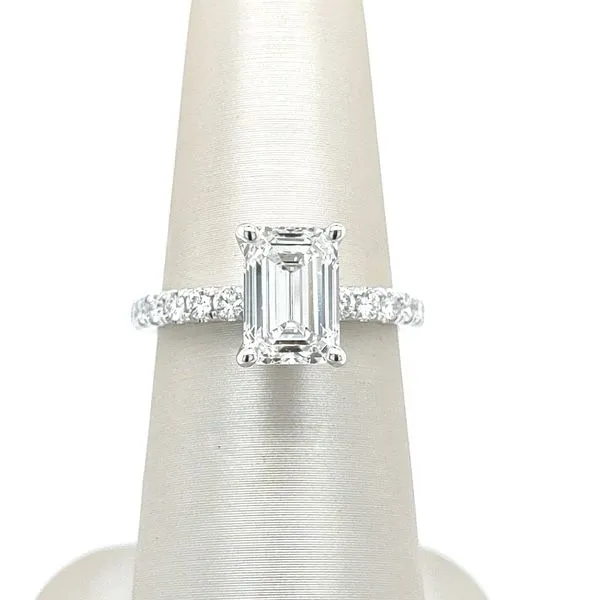 2.50 TCW EMERALD CUT HIDDEN HALO LAB-GROWN DIAMOND ENGAGEMENT RING Blue Water Jewelers Saint Augustine, FL
