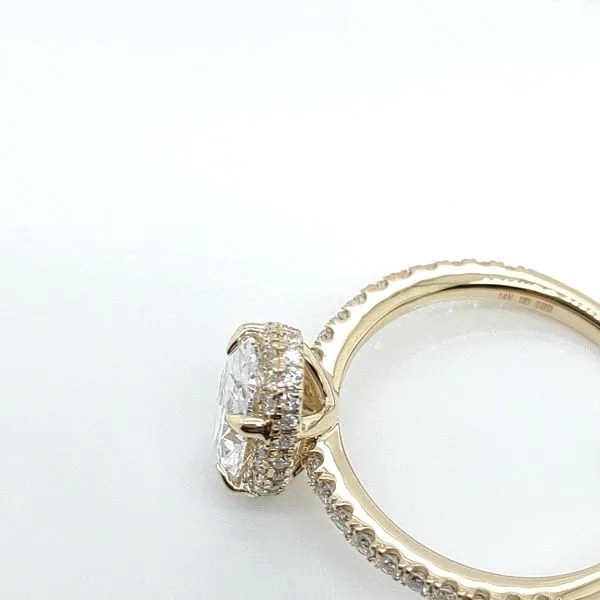 1.94 TCW OVAL BRILLIANT CUT LAB-GROWN DIAMOND HALO ENGAGEMENT RING Image 2 Blue Water Jewelers Saint Augustine, FL