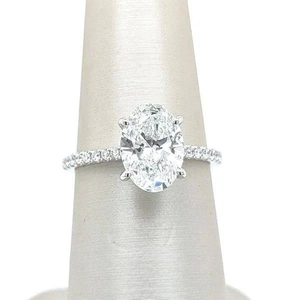 2.28 TCW OVAL BRILLIANT LAB-GROWN DIAMOND HIDDEN HALO ENGAGEMENT RING Blue Water Jewelers Saint Augustine, FL