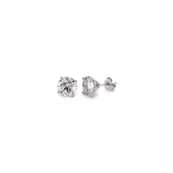 GEORGIA CARBON LAB 14K White Gold Stud Earrings Blue Water Jewelers Saint Augustine, FL